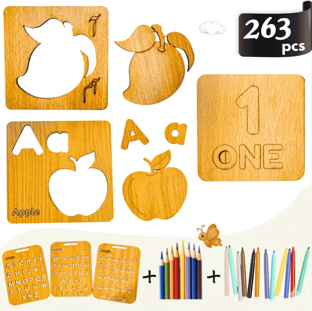 263 PCS 6 IN 1 Urdu, English & MATH Learning Toys